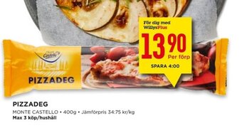 PIZZADEG MONTE CASTELLO 400g.