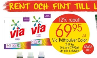 EKO Via tvättmedel pulver erbjuda