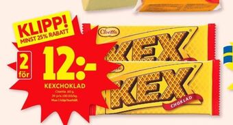 ICA Kvantum Kexchoklad chokladbar erbjuda