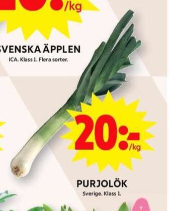 ICA Maxi Ica purjolök erbjuda