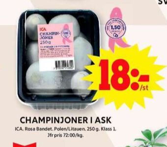 ICA Maxi Ica champinjoner erbjuda