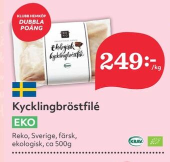 Hemköp Reko kycklinglårfile erbjuda