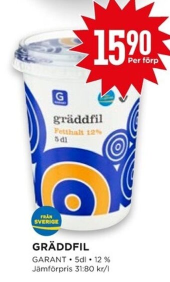 Willys GRÄDDFIL GARANT 5dl erbjuda