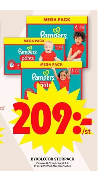 ICA Maxi Pampers blöjor erbjuda