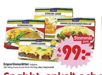 ICA Nära Dafgårds färdigrätter erbjuda