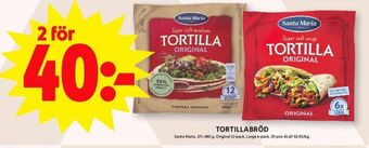 ICA Maxi Santa maria tortillas erbjuda