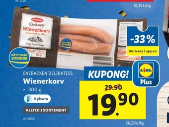 Lidl Enebacken wienerkorv erbjuda