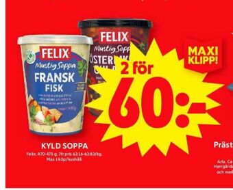 ICA Maxi Felix soppor erbjuda