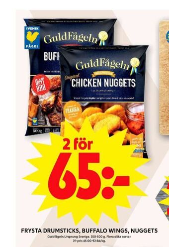 ICA Maxi Guldfågeln kycklingnuggets erbjuda