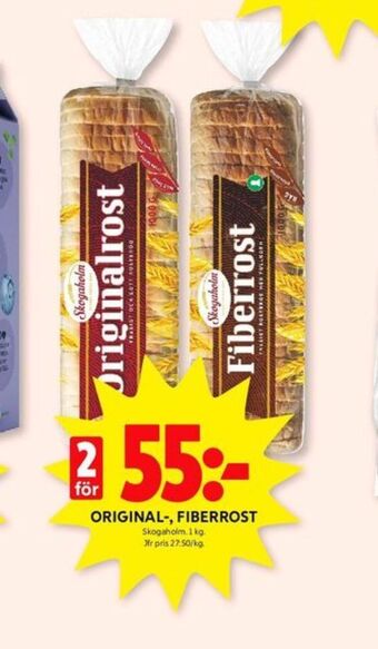 ICA Kvantum Fiberrost toastbröd erbjuda