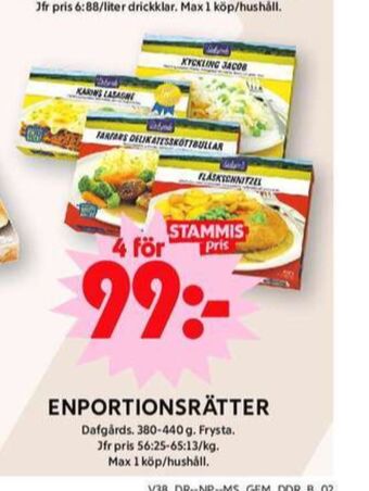 ICA Maxi Dafgårds färdigrätter erbjuda