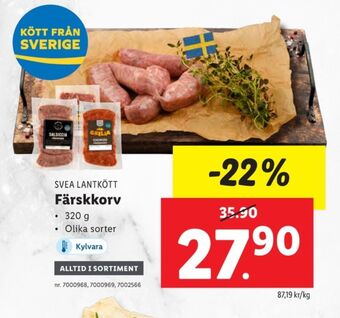 Lidl Svea lantkött chorizo erbjuda