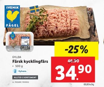 Lidl Gyllda kycklingfärs erbjuda