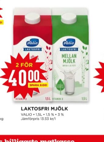 Willys Valio mellanmjölk erbjuda
