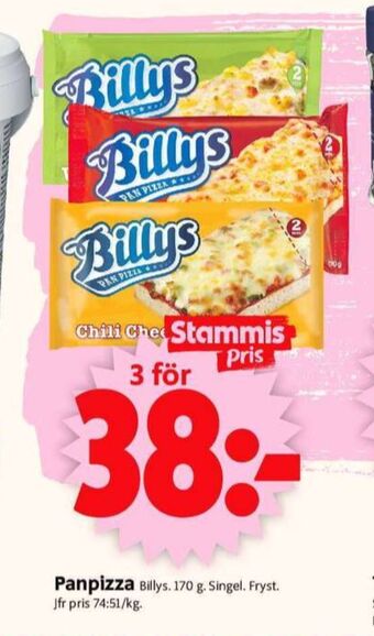 ICA Supermarket Billys pizza erbjuda