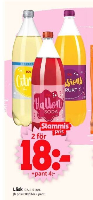ICA Supermarket Hallon soda läskedryck erbjuda