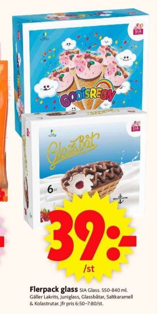 ICA Supermarket Lakrits glasspinnar erbjuda