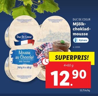 Lidl Duc de coeur mousse erbjuda