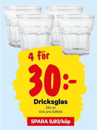 City Gross Dricksglas erbjuda