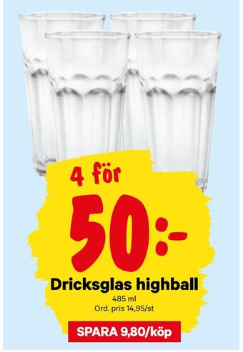City Gross Dricksglas highball erbjuda