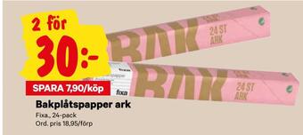 City Gross Bakplåtspapper ark erbjuda