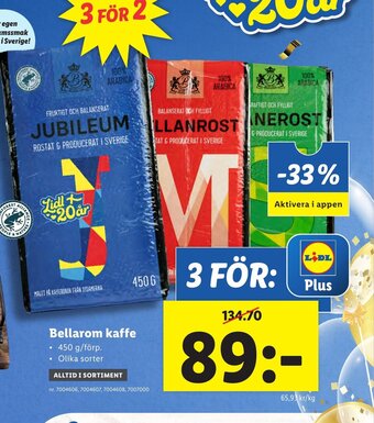 Lidl Bellarom kaffe erbjuda