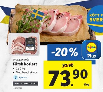 Lidl SVEA LANTKÖTT Färsk kotlett erbjuda