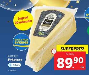 Lidl MATRIKET Prästost erbjuda