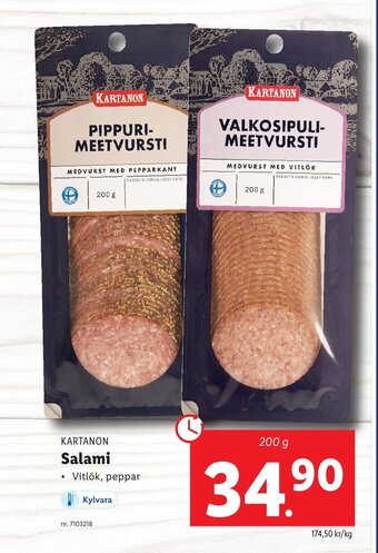 Lidl KARTANON Salami erbjuda