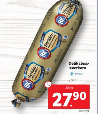 Lidl Delikatess-leverkorv erbjuda