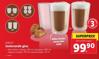 Lidl ERNESTO Isolerande glas erbjuda