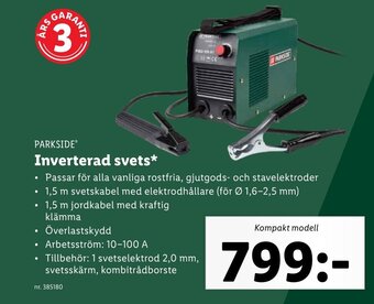 Lidl PARKSIDE Inverterad svets erbjuda