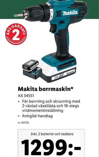 Lidl Makita borrmaskin erbjuda