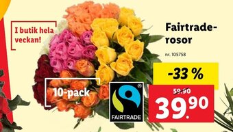 Lidl Fairtrade- rosor erbjuda