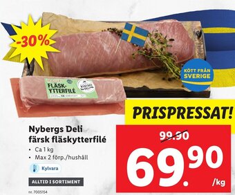 Lidl Nybergs Deli färsk fläskytterfilé erbjuda