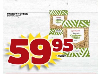 Nelins CASHEWNÖTTER Eldorado 400 g erbjuda