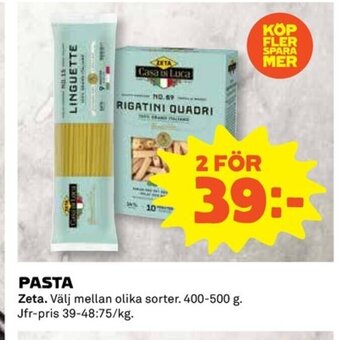 Coop PASTA Zeta erbjuda