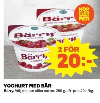Coop YOGHURT MED BÄR Bärry erbjuda