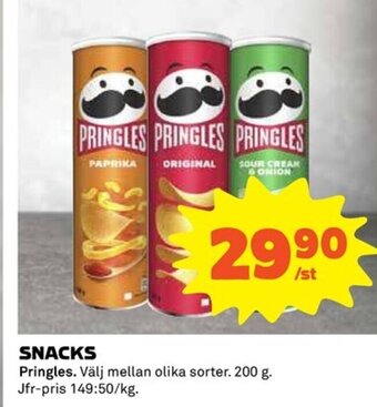 Coop SNACKS Pringles erbjuda