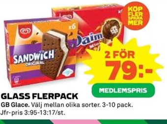 Coop GLASS FLERPACK GB Glace erbjuda