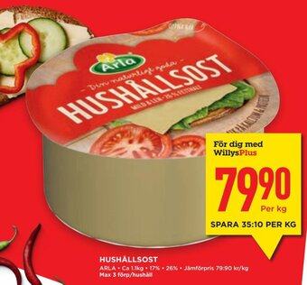 Willys HUSHÅLLSOST ARLA erbjuda