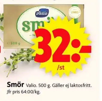 ICA Supermarket Valio Smör 500g erbjuda