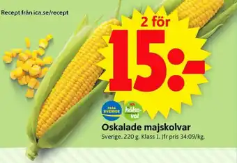 ICA Supermarket Oskalade majskolvar 220g erbjuda