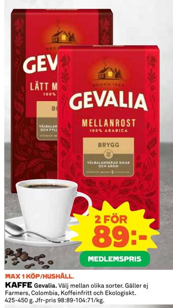 Coop Daglivs Kaffe erbjuda