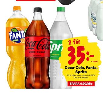 minmatbutik Coca-cola, fanta, sprite erbjuda