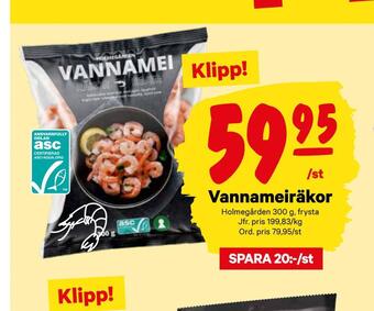 minmatbutik Vannameiräkor erbjuda