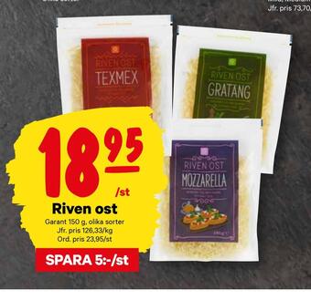minmatbutik Riven ost erbjuda