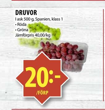 Matvärlden Tensta Druvor erbjuda