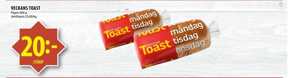 Matvärlden Tensta Veckans toast erbjuda