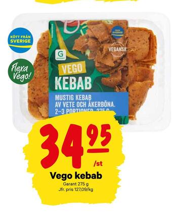 minmatbutik Vego kebab erbjuda